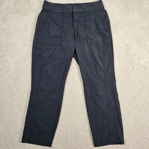 Athleta Trekkie North Ankle‎ Pants Dark Grey Size 8 Nylon Blend Travel Hiking
